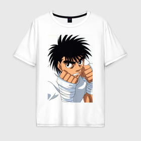 Мужская футболка хлопок Oversize с принтом Иппо Боксер в Тюмени, 100% хлопок | свободный крой, круглый ворот, “спинка” длиннее передней части | Тематика изображения на принте: 