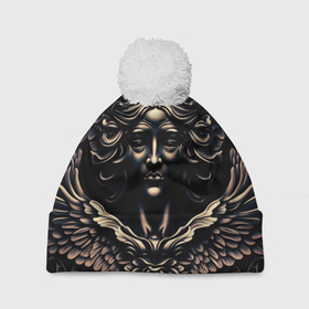 Шапка 3D c помпоном с принтом Богиня любви Афродита в Курске, 100% полиэстер | универсальный размер, печать по всей поверхности изделия | 