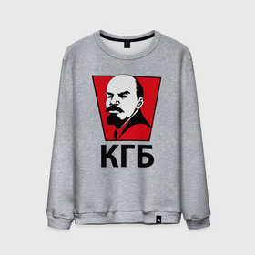 Мужской свитшот хлопок с принтом КГБ Ленин в Петрозаводске, 100% хлопок |  | 