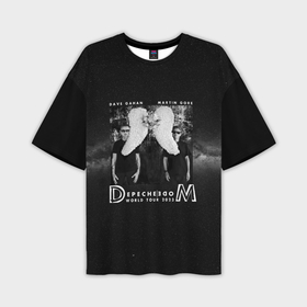 Мужская футболка oversize 3D с принтом Depeche Mode   Memento mori worldwilde tour ,  |  | Тематика изображения на принте: 