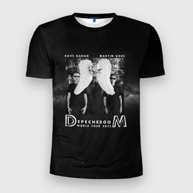 Мужская футболка 3D Slim с принтом Depeche Mode   Memento mori worldwilde tour , 100% полиэстер с улучшенными характеристиками | приталенный силуэт, круглая горловина, широкие плечи, сужается к линии бедра | Тематика изображения на принте: 