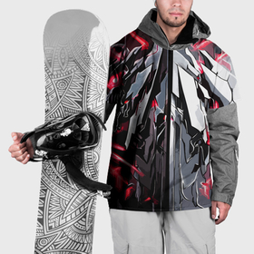 Накидка на куртку 3D с принтом Адский доспех красный в Курске, 100% полиэстер |  | 