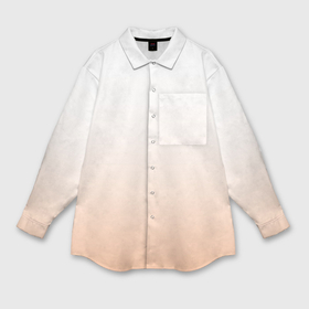 Мужская рубашка oversize 3D с принтом Персиково белый градиент в Новосибирске,  |  | 