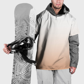 Накидка на куртку 3D с принтом Персиково белый градиент в Новосибирске, 100% полиэстер |  | Тематика изображения на принте: 