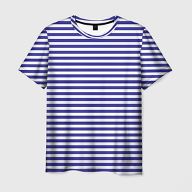 Мужская футболка 3D с принтом Тельняшка моряка в Санкт-Петербурге, 100% полиэфир | прямой крой, круглый вырез горловины, длина до линии бедер | 