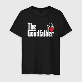 Мужская футболка хлопок с принтом The godfather love в Новосибирске, 100% хлопок | прямой крой, круглый вырез горловины, длина до линии бедер, слегка спущенное плечо. | Тематика изображения на принте: 
