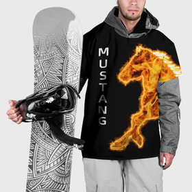 Накидка на куртку 3D с принтом Mustang fire в Тюмени, 100% полиэстер |  | Тематика изображения на принте: 