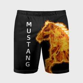 Мужские шорты спортивные с принтом Mustang fire в Екатеринбурге,  |  | 