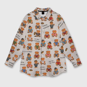 Мужская рубашка oversize 3D с принтом Персонажи слово пацана   мишки в Тюмени,  |  | 