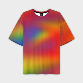 Мужская футболка oversize 3D с принтом Цвета радуги радужный фон в Кировске,  |  | 