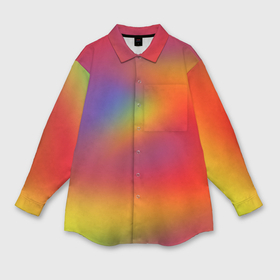 Мужская рубашка oversize 3D с принтом Цвета радуги радужный фон в Кировске,  |  | 