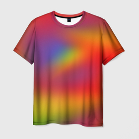Мужская футболка 3D с принтом Цвета радуги радужный фон в Кировске, 100% полиэфир | прямой крой, круглый вырез горловины, длина до линии бедер | Тематика изображения на принте: 