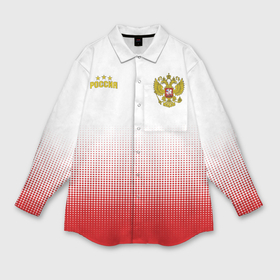 Мужская рубашка oversize 3D с принтом Сборная России с точками в Петрозаводске,  |  | 