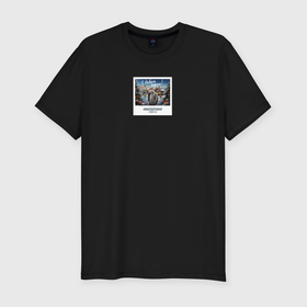 Мужская футболка хлопок Slim с принтом Снимок палароид Кибердеревня в Курске, 92% хлопок, 8% лайкра | приталенный силуэт, круглый вырез ворота, длина до линии бедра, короткий рукав | 
