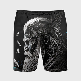 Мужские шорты спортивные с принтом Лидер викингов в Петрозаводске,  |  | 