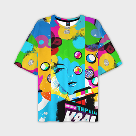Мужская футболка oversize 3D с принтом Girls face   pop art в Курске,  |  | Тематика изображения на принте: 