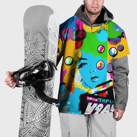 Накидка на куртку 3D с принтом Girls face   pop art в Белгороде, 100% полиэстер |  | Тематика изображения на принте: 