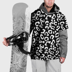 Накидка на куртку 3D с принтом Леопардовые пятна на черном в Рязани, 100% полиэстер |  | 