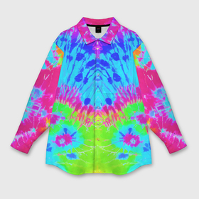 Мужская рубашка oversize 3D с принтом Tie Dye abstraction в Тюмени,  |  | Тематика изображения на принте: 
