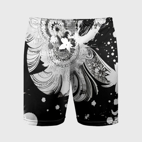 Мужские шорты спортивные с принтом Абстрактная экспрессивная композиция в Белгороде,  |  | 