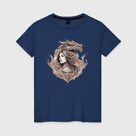 Женская футболка хлопок с принтом Гнездо дракона в Белгороде, 100% хлопок | прямой крой, круглый вырез горловины, длина до линии бедер, слегка спущенное плечо | 