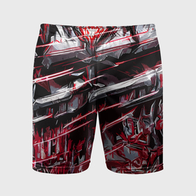 Мужские шорты спортивные с принтом Кровавый красный металл в Белгороде,  |  | 