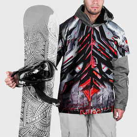 Накидка на куртку 3D с принтом Разлом в стене в Санкт-Петербурге, 100% полиэстер |  | Тематика изображения на принте: 