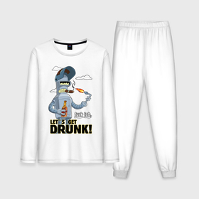Мужская пижама с лонгсливом хлопок с принтом К черту работу   давайте выпьем в Тюмени,  |  | 