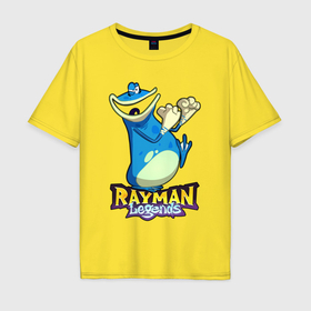 Мужская футболка хлопок Oversize с принтом Рэймэн   Глобокс в Тюмени, 100% хлопок | свободный крой, круглый ворот, “спинка” длиннее передней части | 