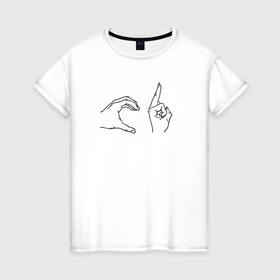 Женская футболка хлопок с принтом Fuck love , 100% хлопок | прямой крой, круглый вырез горловины, длина до линии бедер, слегка спущенное плечо | 