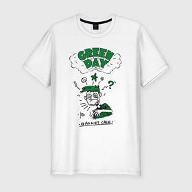 Мужская футболка хлопок Slim с принтом Green day basket case в Санкт-Петербурге, 92% хлопок, 8% лайкра | приталенный силуэт, круглый вырез ворота, длина до линии бедра, короткий рукав | 
