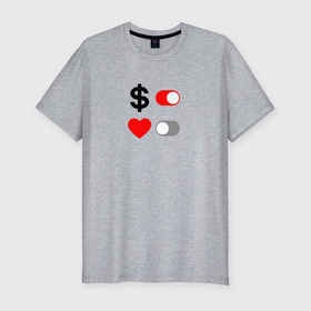 Мужская футболка хлопок Slim с принтом Love of money в Белгороде, 92% хлопок, 8% лайкра | приталенный силуэт, круглый вырез ворота, длина до линии бедра, короткий рукав | Тематика изображения на принте: 