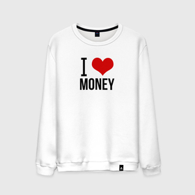 Мужской свитшот хлопок с принтом I love money в Курске, 100% хлопок |  | Тематика изображения на принте: 
