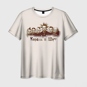 Мужская футболка 3D с принтом Король и Шут rock band в Белгороде, 100% полиэфир | прямой крой, круглый вырез горловины, длина до линии бедер | 