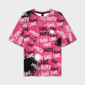 Мужская футболка oversize 3D с принтом Ненавижу День Святого Валентина в Курске,  |  | 