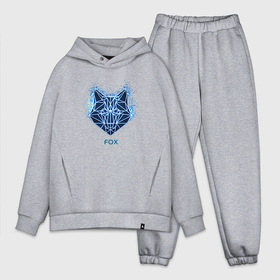 Мужской костюм oversize хлопок с принтом Крипто лиса в Ухте,  |  | 