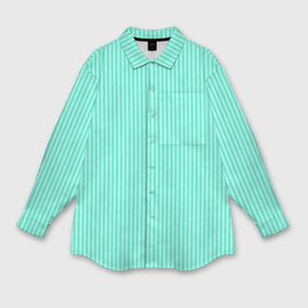 Мужская рубашка oversize 3D с принтом Мятный тонкие полосы ,  |  | Тематика изображения на принте: 