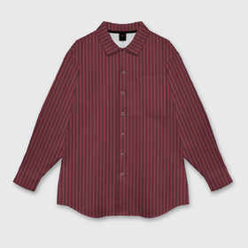 Мужская рубашка oversize 3D с принтом Тёмно красный вертикальные полосы в Курске,  |  | 
