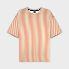 Мужская футболка oversize 3D с принтом Бледный персиковый вертикальные полосы в Новосибирске,  |  | 
