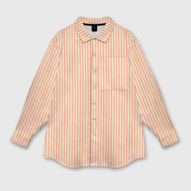 Мужская рубашка oversize 3D с принтом Бледный персиковый вертикальные полосы в Новосибирске,  |  | 