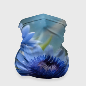 Бандана-труба 3D с принтом Голубой цветок  в траве в Белгороде, 100% полиэстер, ткань с особыми свойствами — Activecool | плотность 150‒180 г/м2; хорошо тянется, но сохраняет форму | 