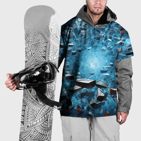 Накидка на куртку 3D с принтом Взрыв мелких плит в Санкт-Петербурге, 100% полиэстер |  | Тематика изображения на принте: 