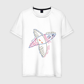 Мужская футболка хлопок с принтом Птица с загадками в современном стиле в Белгороде, 100% хлопок | прямой крой, круглый вырез горловины, длина до линии бедер, слегка спущенное плечо. | 