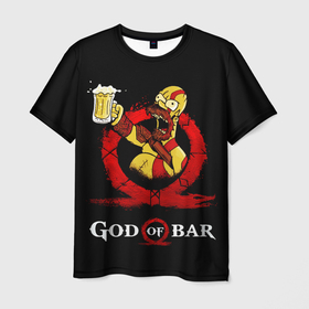 Мужская футболка 3D с принтом Бог бара в Екатеринбурге, 100% полиэфир | прямой крой, круглый вырез горловины, длина до линии бедер | 