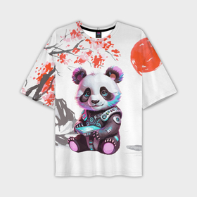 Мужская футболка oversize 3D с принтом Funny panda   China в Курске,  |  | 