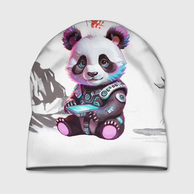 Шапка 3D с принтом Funny panda   China в Новосибирске, 100% полиэстер | универсальный размер, печать по всей поверхности изделия | 