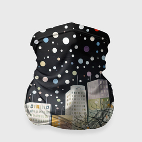 Бандана-труба 3D с принтом Новогодний ночной  город в Новосибирске, 100% полиэстер, ткань с особыми свойствами — Activecool | плотность 150‒180 г/м2; хорошо тянется, но сохраняет форму | Тематика изображения на принте: 