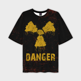 Мужская футболка oversize 3D с принтом Опасный человек радиация ,  |  | Тематика изображения на принте: 