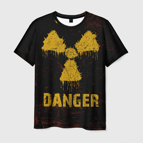 Мужская футболка 3D с принтом Опасный человек радиация , 100% полиэфир | прямой крой, круглый вырез горловины, длина до линии бедер | 