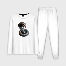Мужская пижама с лонгсливом хлопок с принтом Стальная кобра ,  |  | Тематика изображения на принте: 